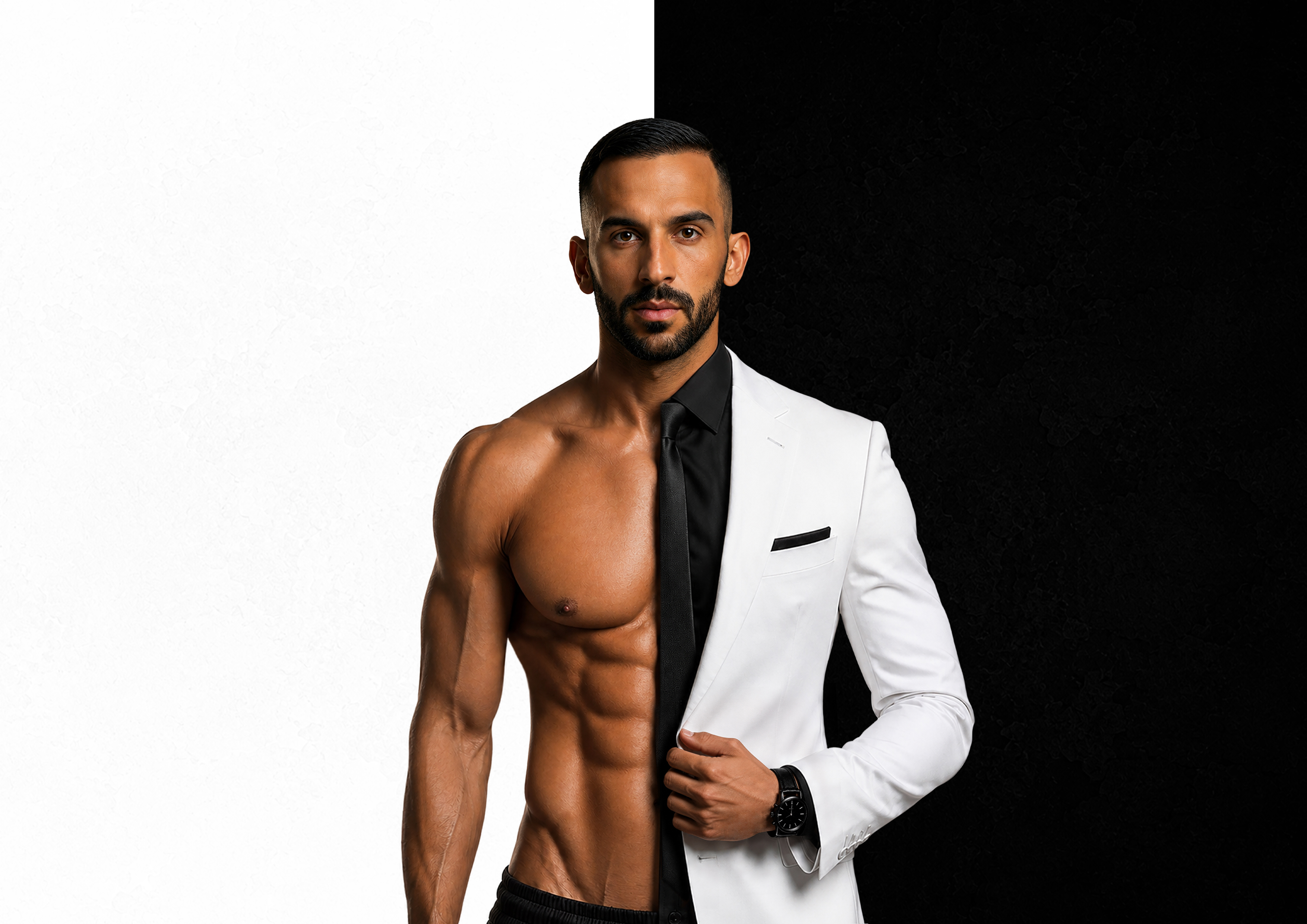 Ashkan Masoumian representing physical and business excellence
